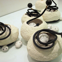 ::Favor - papier mâché pebble